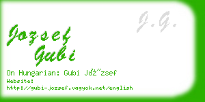 jozsef gubi business card